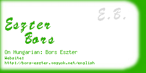 eszter bors business card